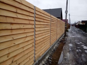 Деревянный забор елочка 150 метров