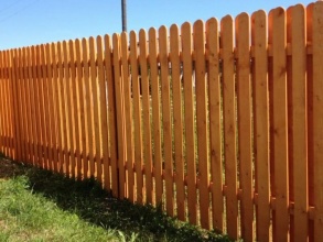 Деревянный забор из штакетника 18 метров
