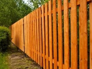 Деревянный забор из штакетника 25 метров