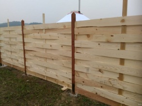 Деревянный забор плетёнка 18 метров