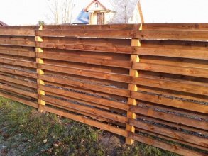 Деревянный забор плетёнка 30 метров