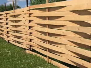 Деревянный забор плетёнка 90 метров