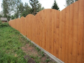Деревянный забор сплошной 70 метров