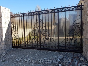 Ворота кованые откатные - пример 3