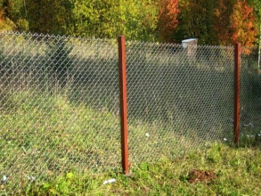Забор из сетки рабицы в натяг 40 метров