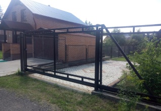 Забор из сетки рабицы в натяг секционный 32 метра