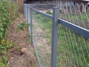 Забор из сетки рабицы в натяг секционный 50 метров